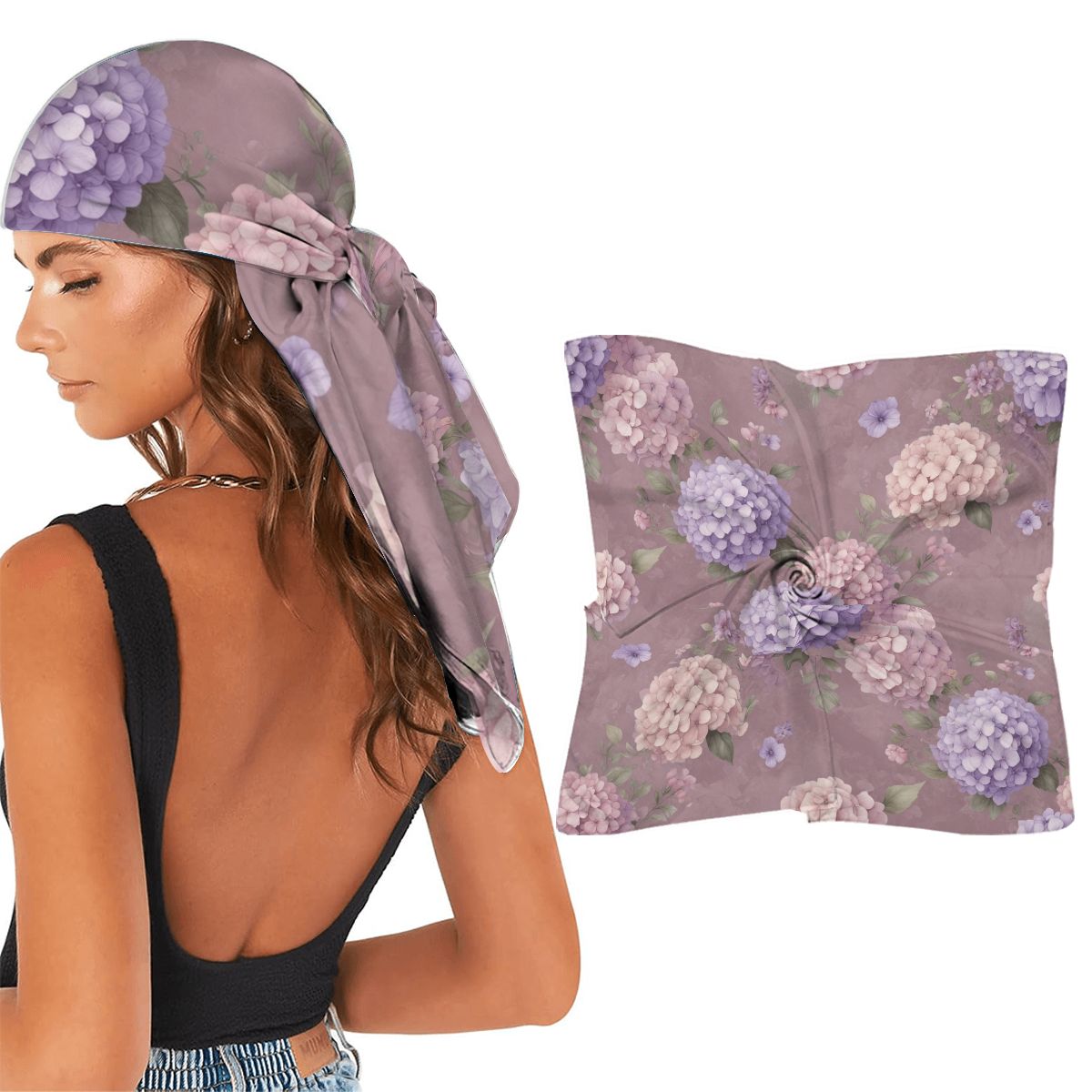 Square Bandana 08hortensjelawendaaop