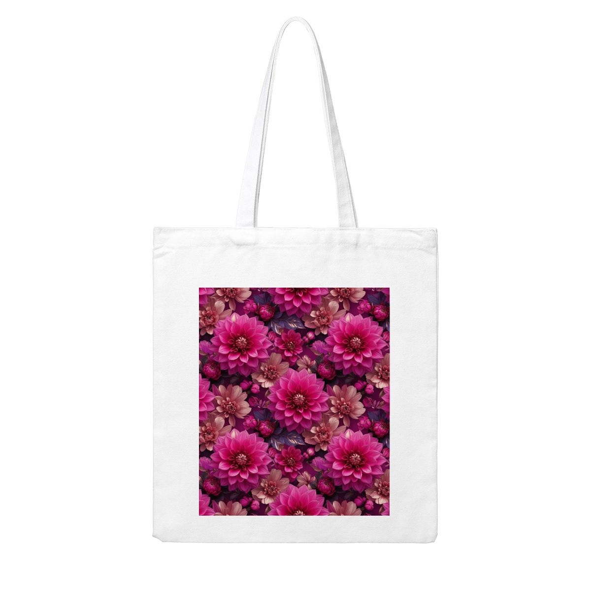 Dalie Fuksja — Canvas tote