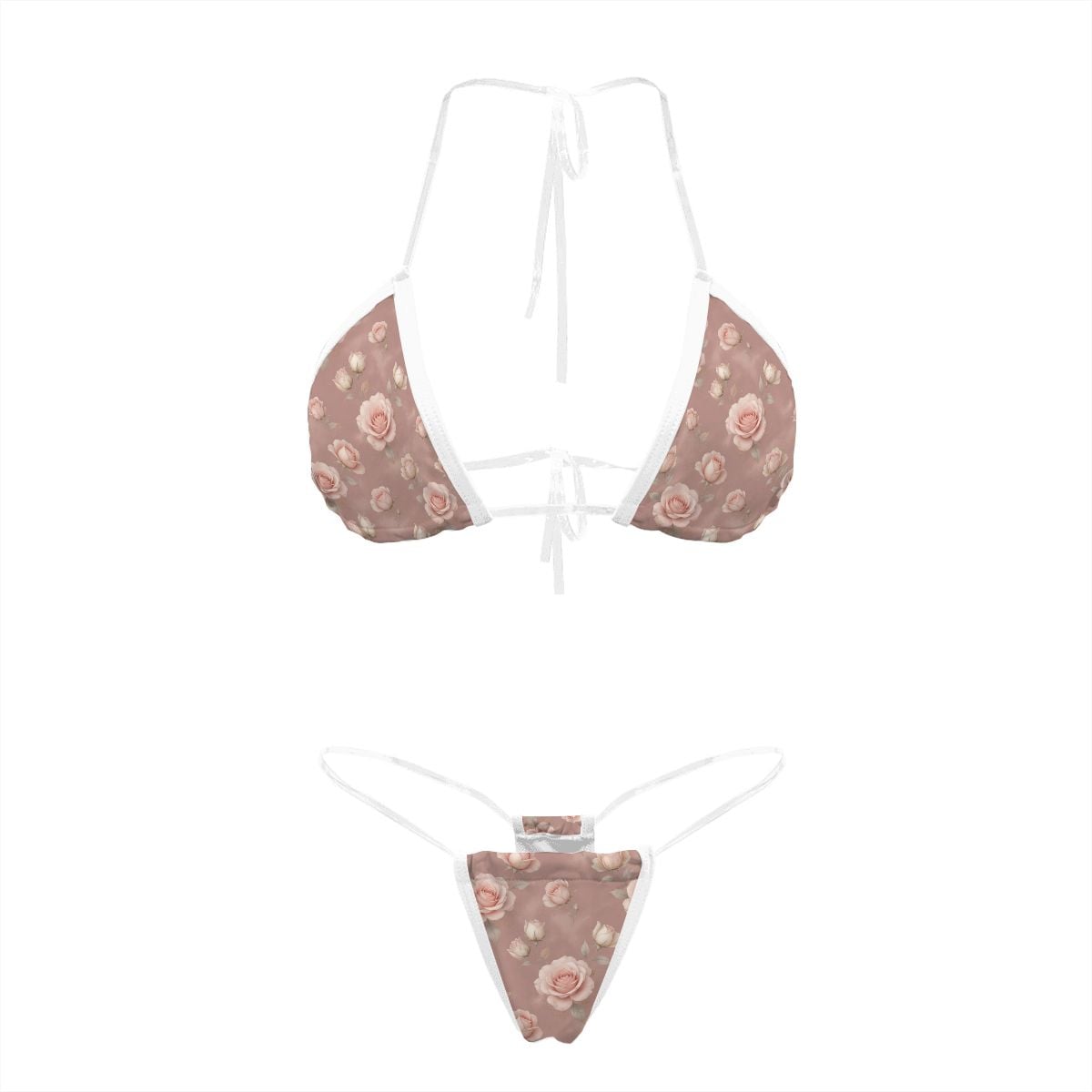 Bikini with Transparent Straps Customized Services 02rozeblushaop