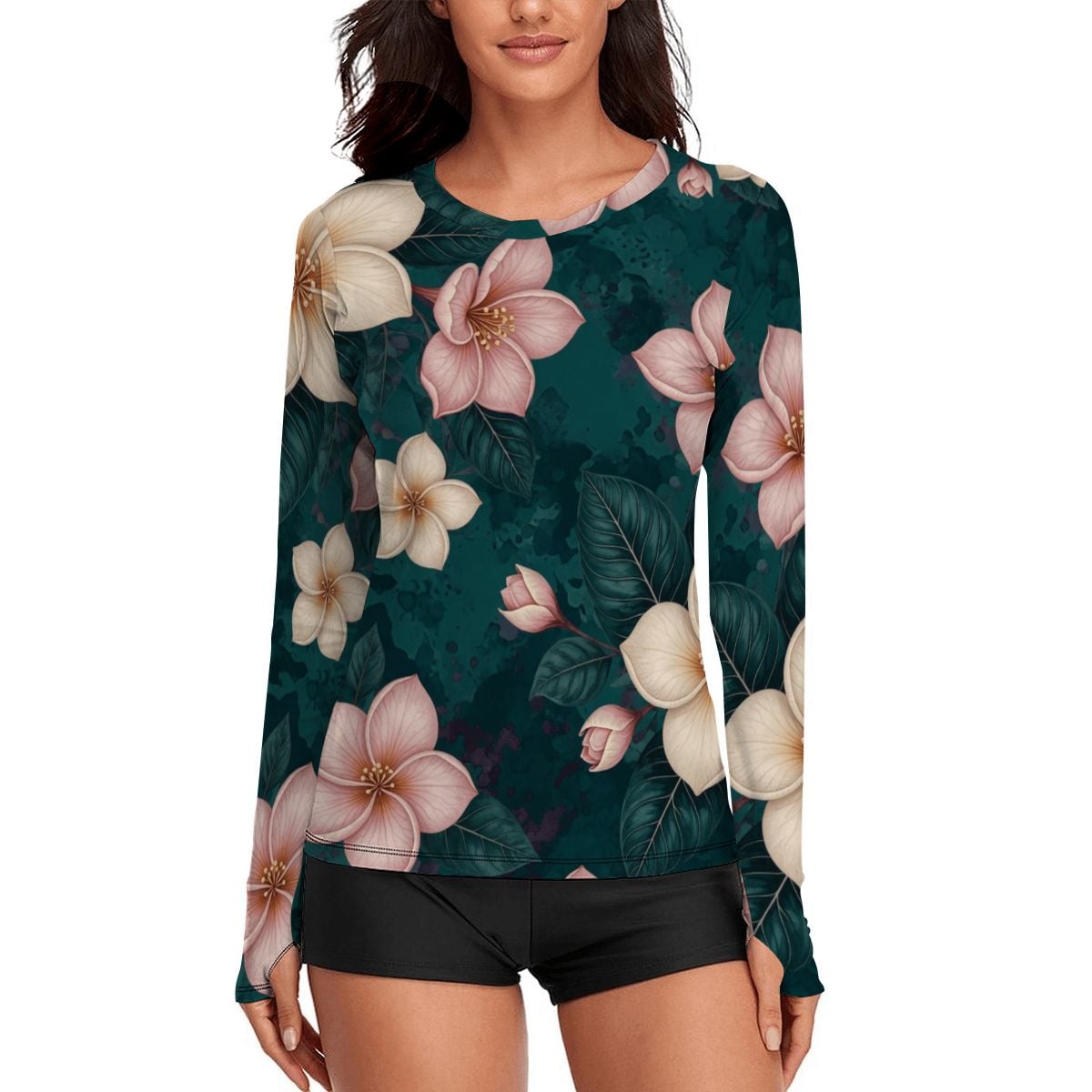 Women's LongSleeve Sun Shirts 10plumeriatropikaop