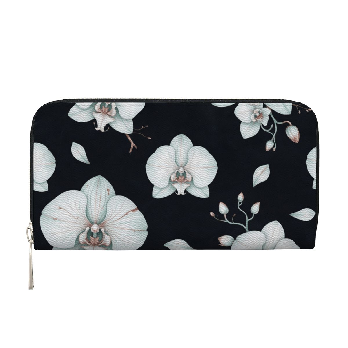 Long Leather Clutch Wallet 03orchideenocaop