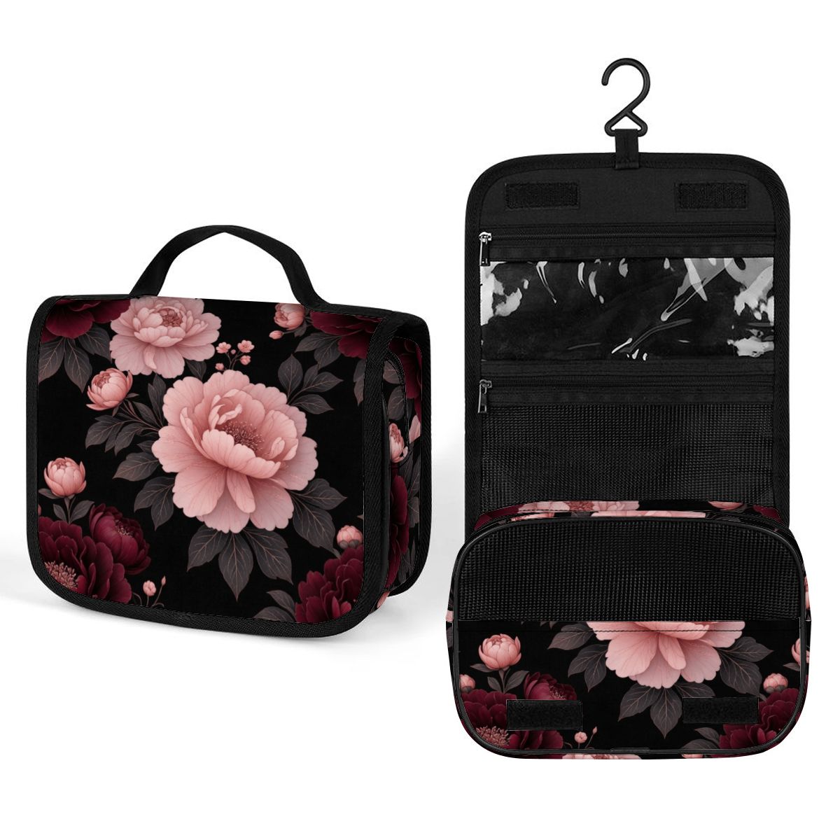 Travel Toiletry Bag 01peoniegardenaop