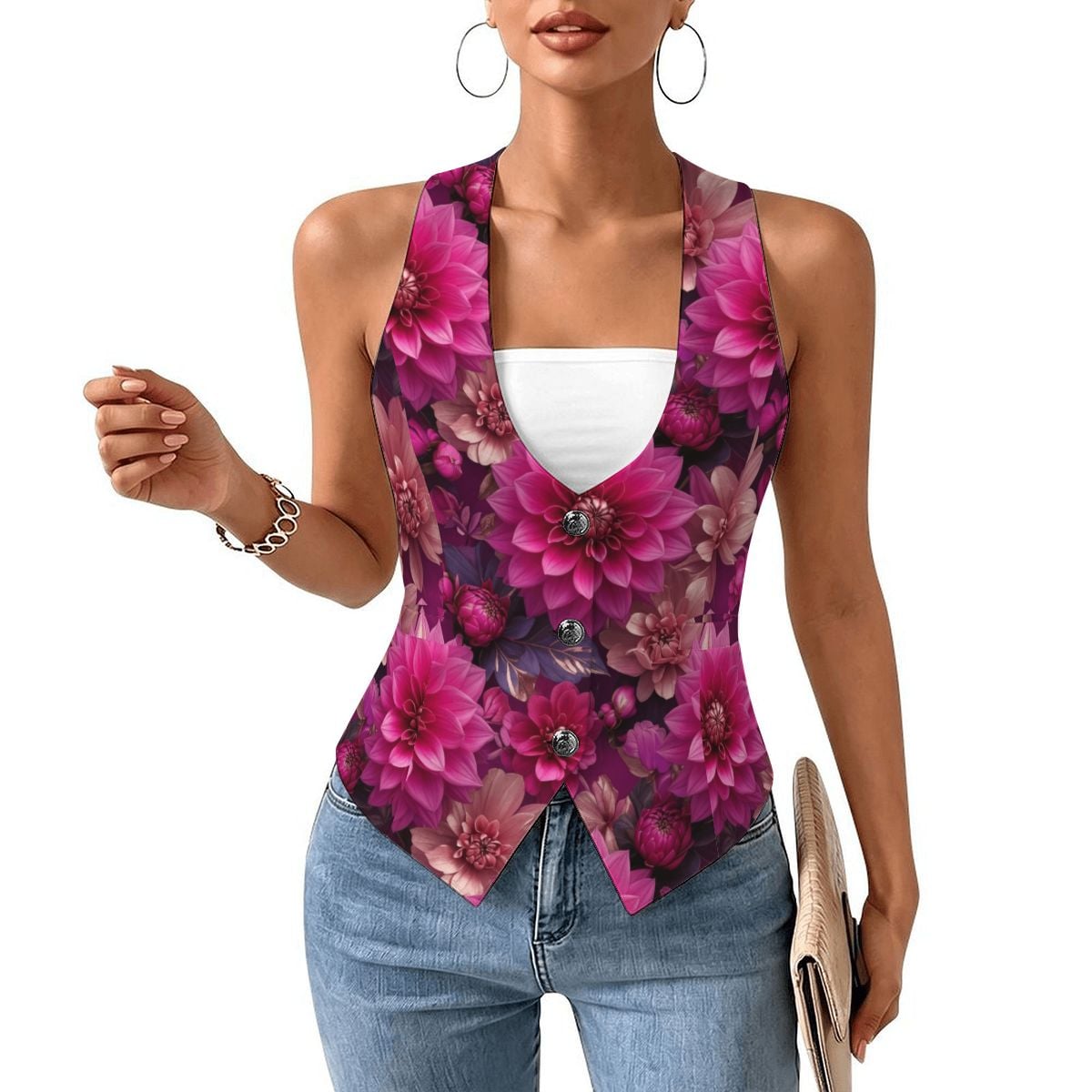Women's Slim Fit Suit Vest 07daliefuksjaaop