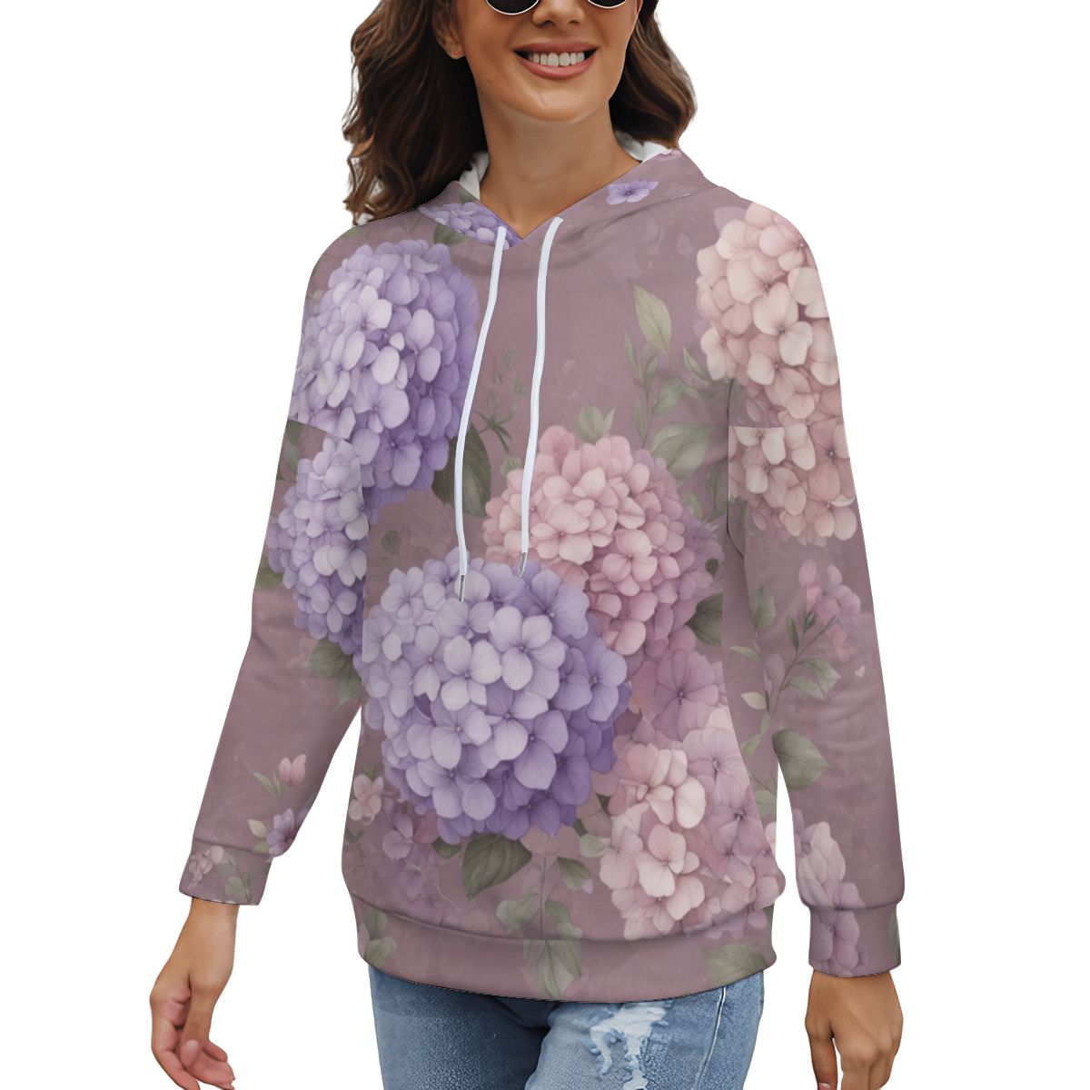 Sleeve Hoodie 08hortensjelawendaaop