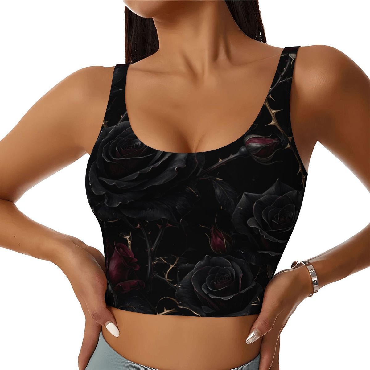 Noir Rose — Top na ramiączkach