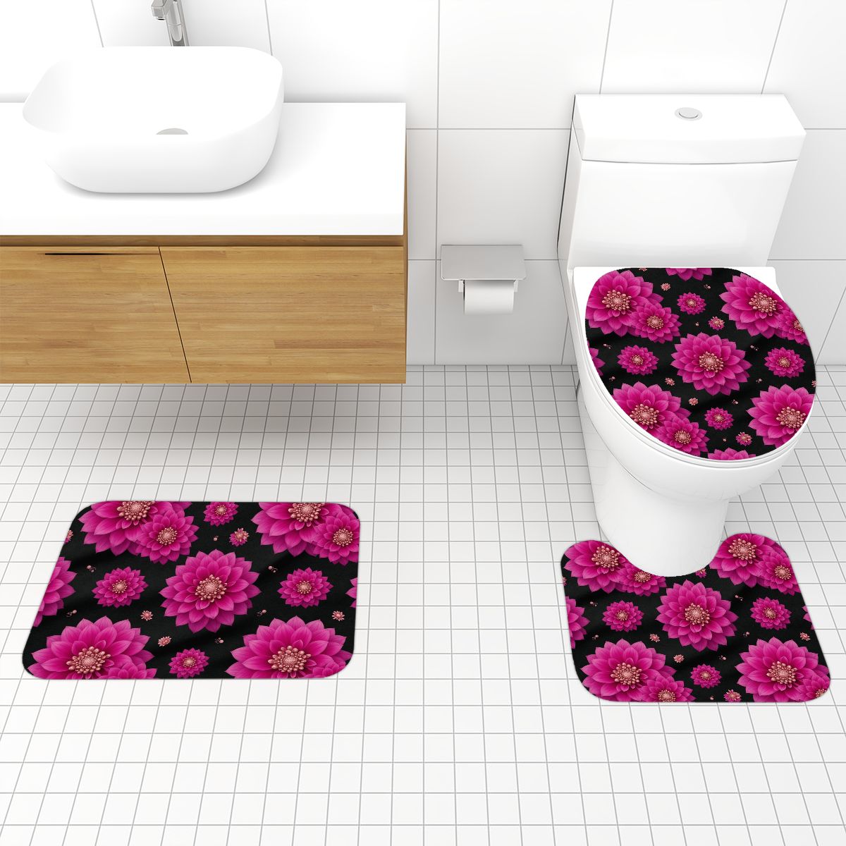Bathroom Rugs Set 3 pcs 31daliefuksjav2aop
