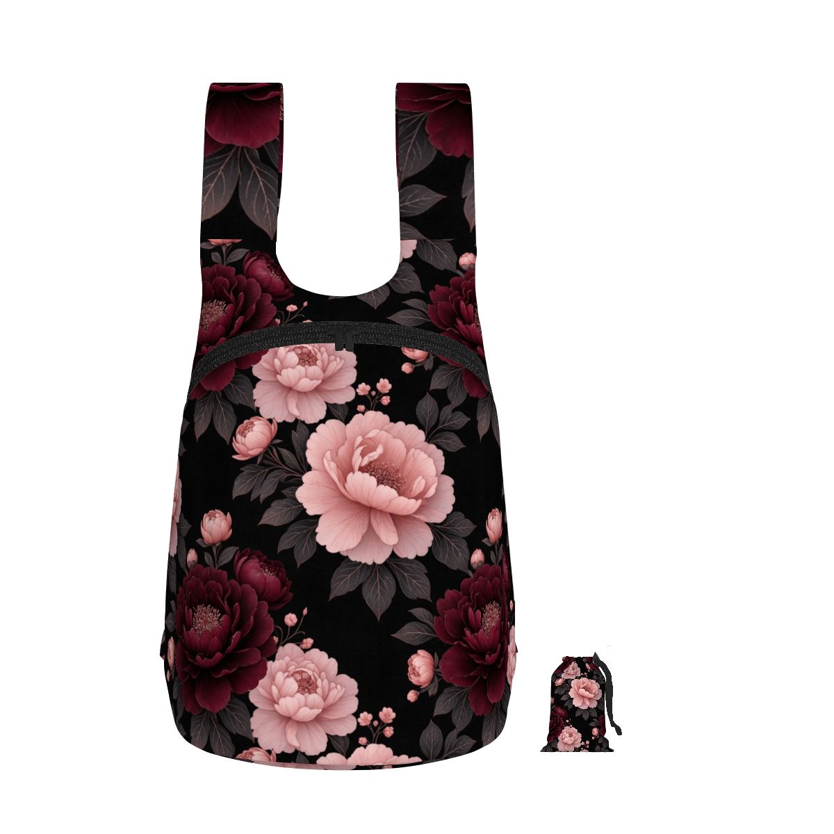 Ultralight Foldable Storage Backpack 01peoniegardenaop