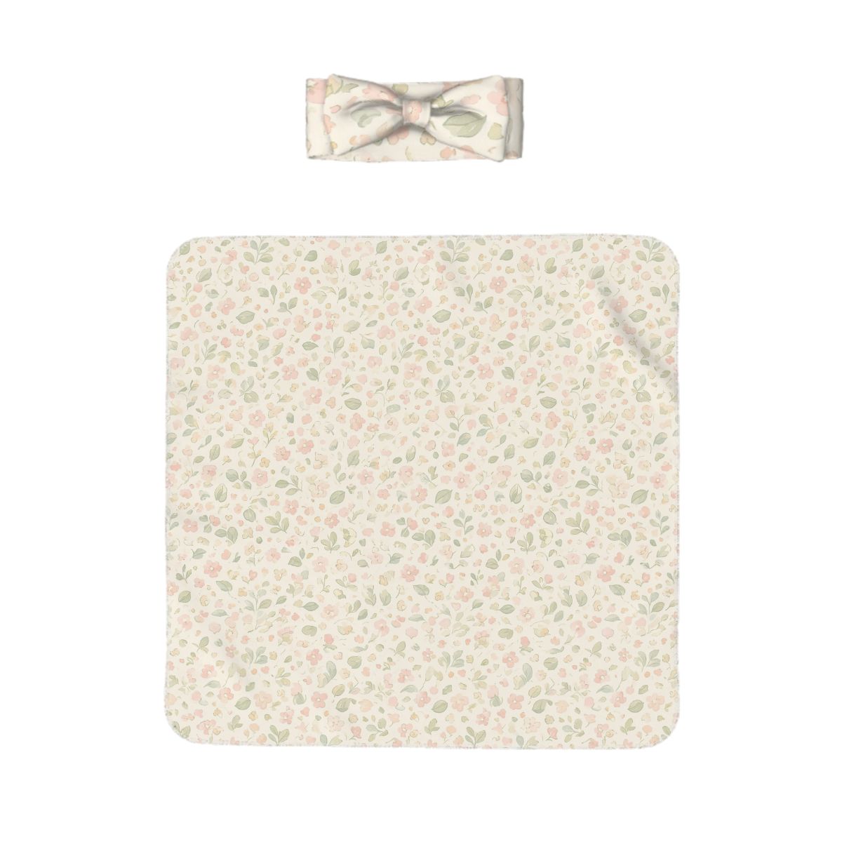 Baby Headbands  Swaddle Blanket Set lakowekwiatki