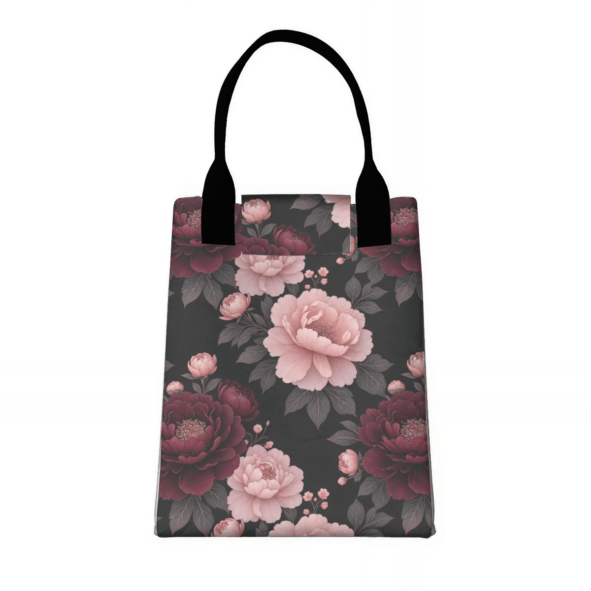 Tyvek Insulated Lunch Bag Reusable 01peoniegardenaop