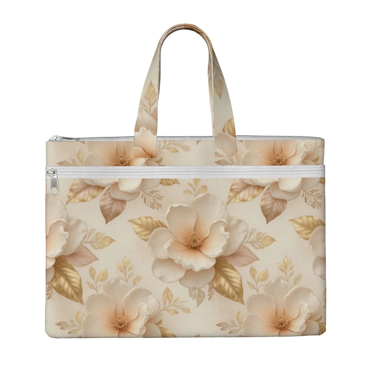 Canvas Document Bag with Handle 04magnoliechampagneaop