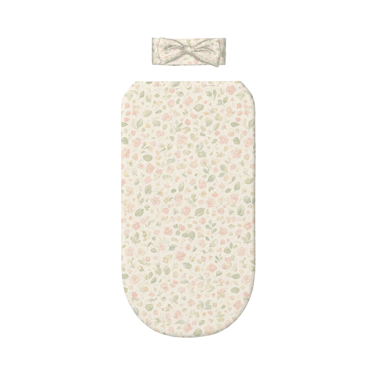 Baby Swaddle Sack with Baby Headbands lakowekwiatki