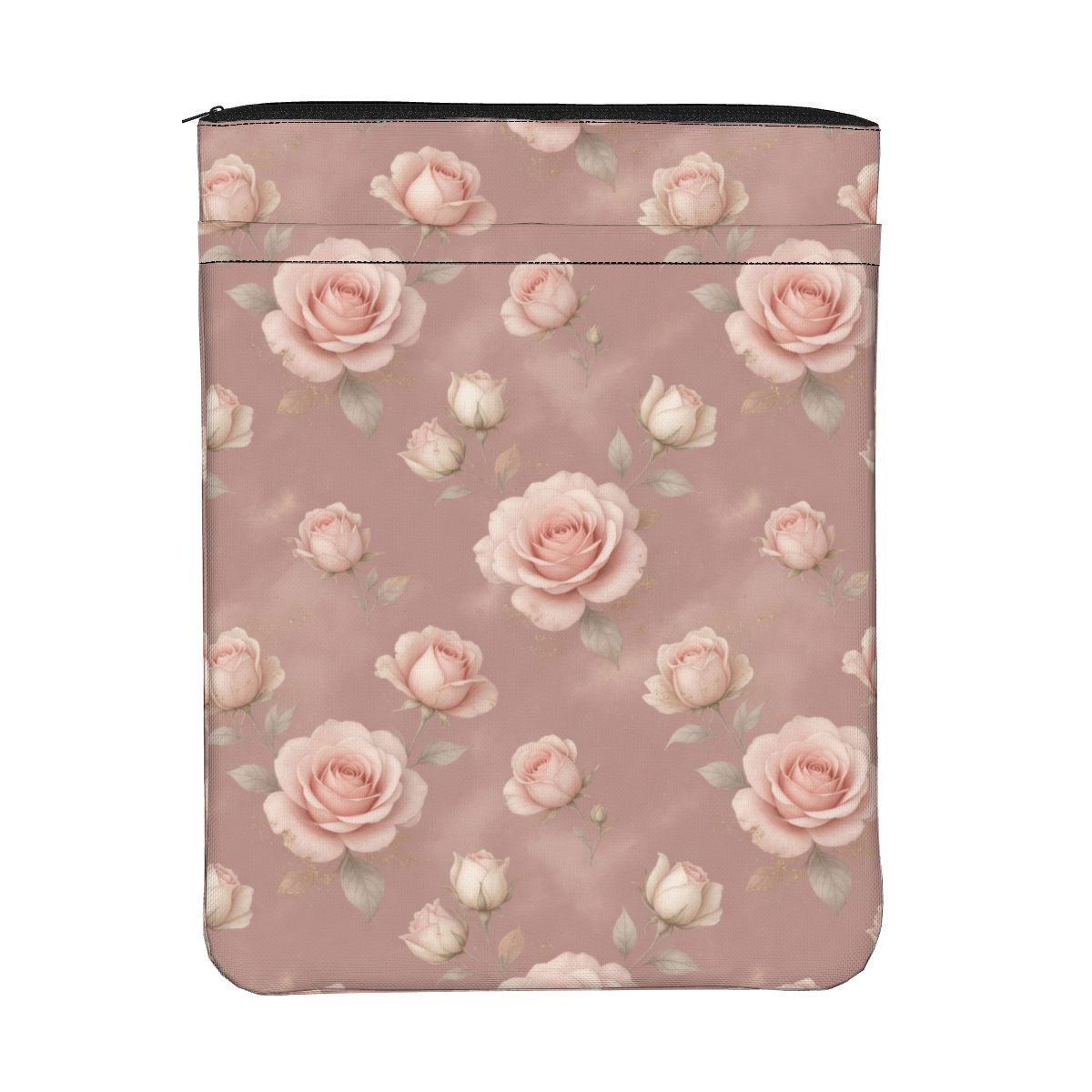 Zippered Book Sleeve with Pocket 02rozeblushaop