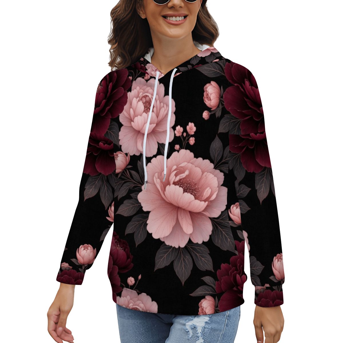 Sleeve Hoodie 01peoniegardenaop