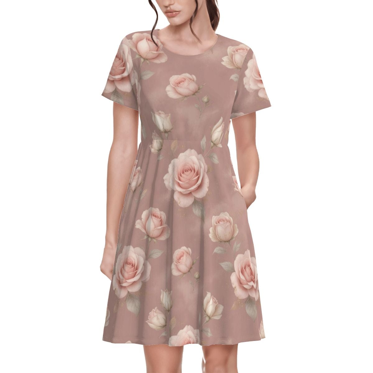 Women's TShirt Dress 02rozeblushaop