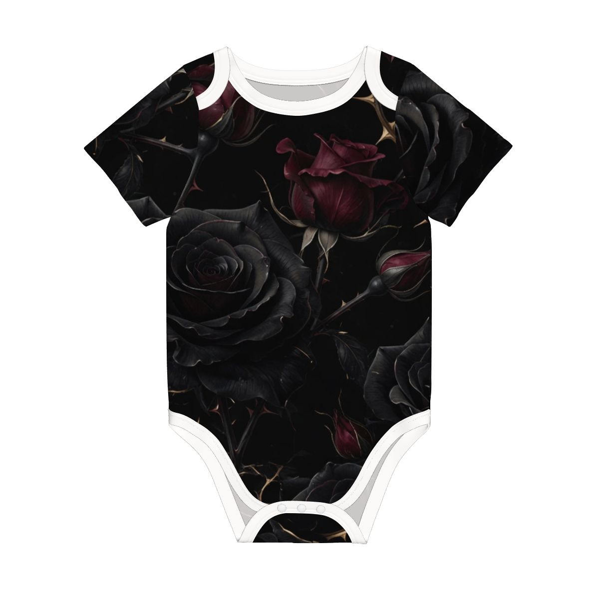 Short Sleeve Onesie Customized Services 09noirroseaopbezfald