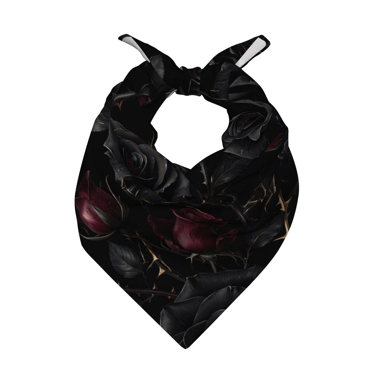 Silky Satin Bandana 09noirroseaopbezfald
