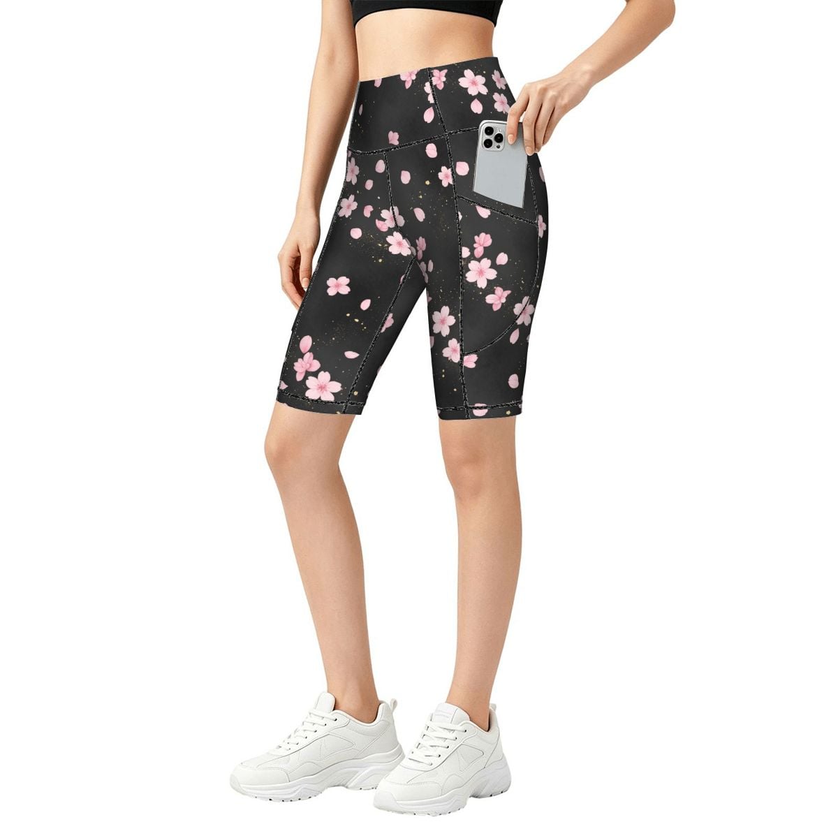 Women's Biker Shorts with Pockets 06sakuradustaop