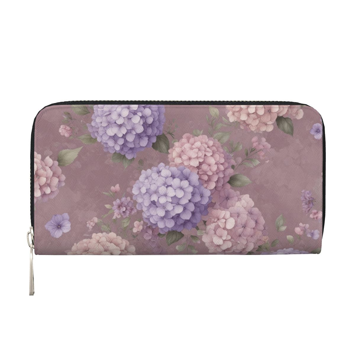 Long Leather Clutch Wallet 08hortensjelawendaaop