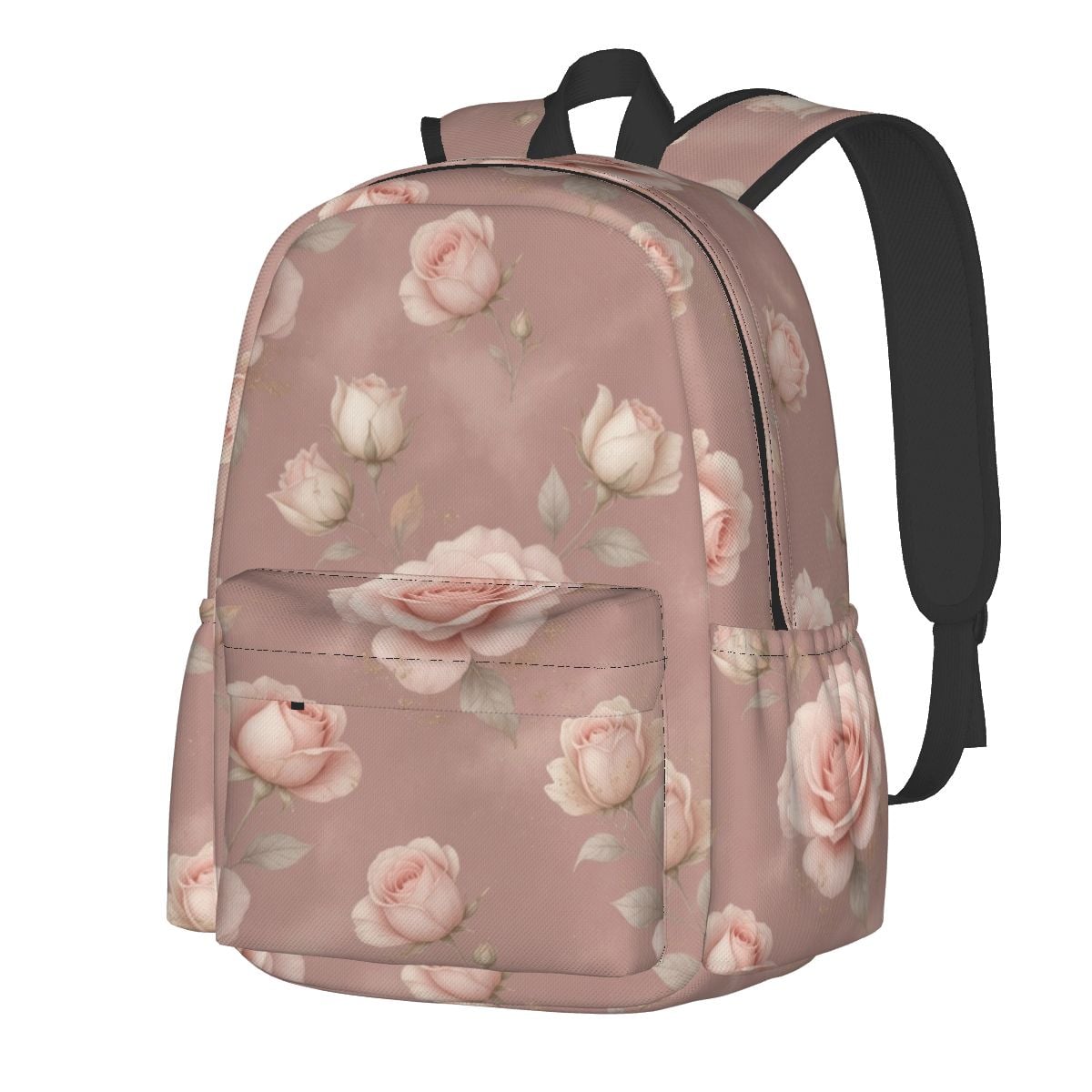 Large Capacity Oxford Backpack with Cloth Side Pockets 02rozeblushaop