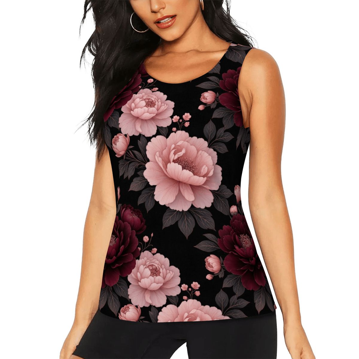 Women's Workout Tank Top 01peoniegardenaop