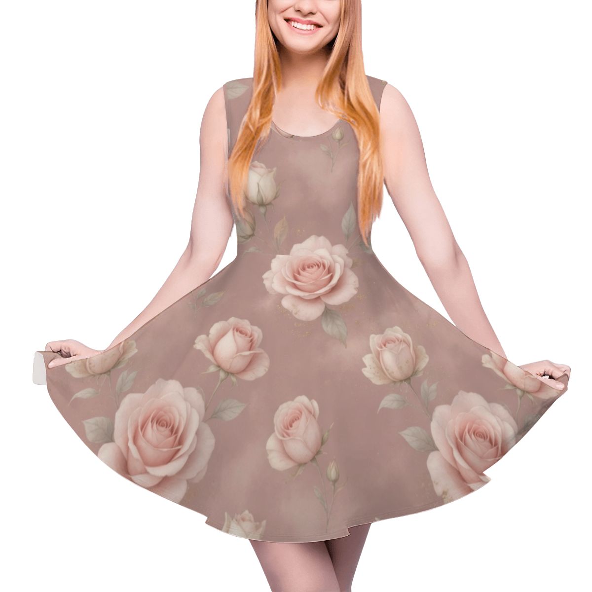 Roze Blush — Sukienka bez rękawów