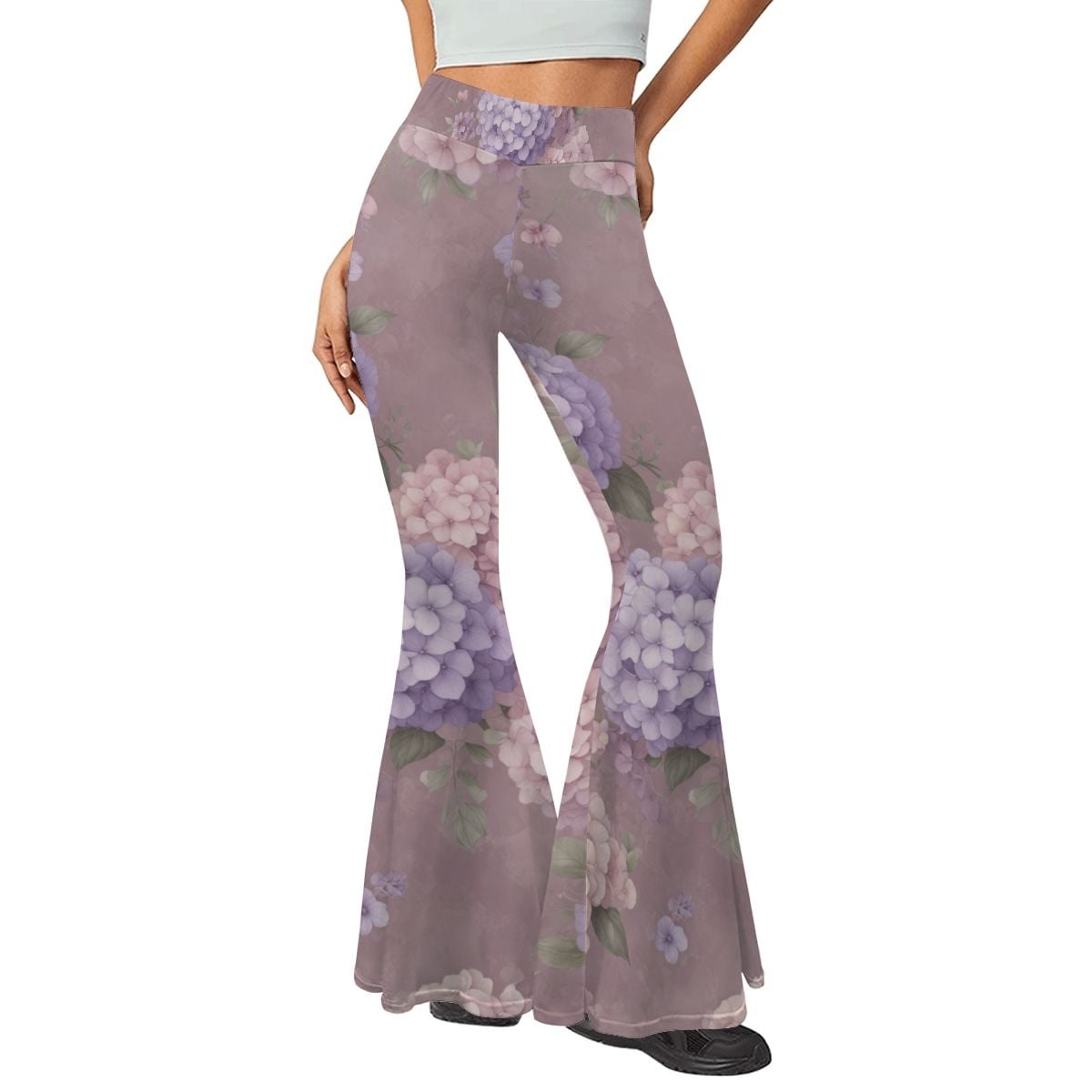 Women's Flare Yoga Pants 08hortensjelawendaaop