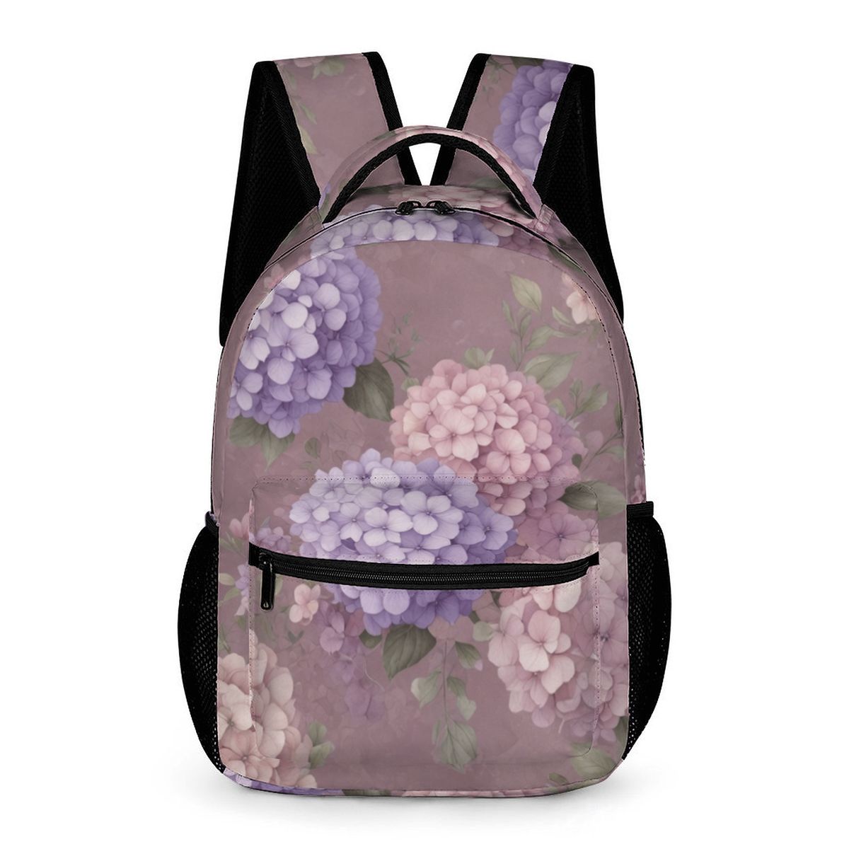 Large Twill Cloth Backpack 08hortensjelawendaaop
