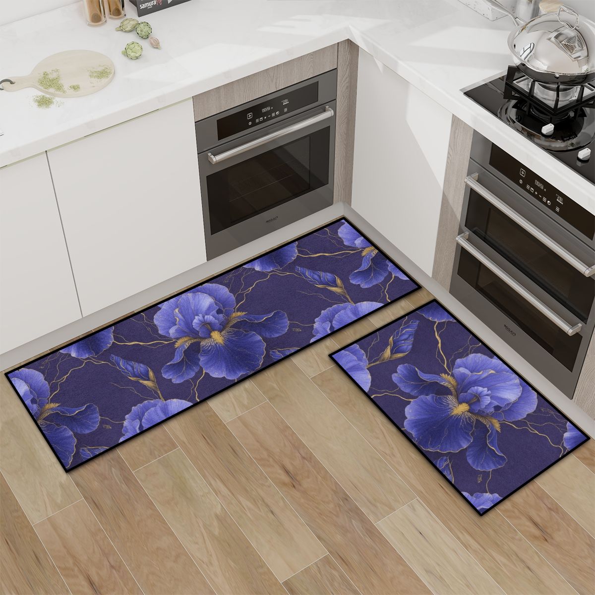 Kitchen Area Rug Set for Floor NonSlip Washable 38irysyv2aop