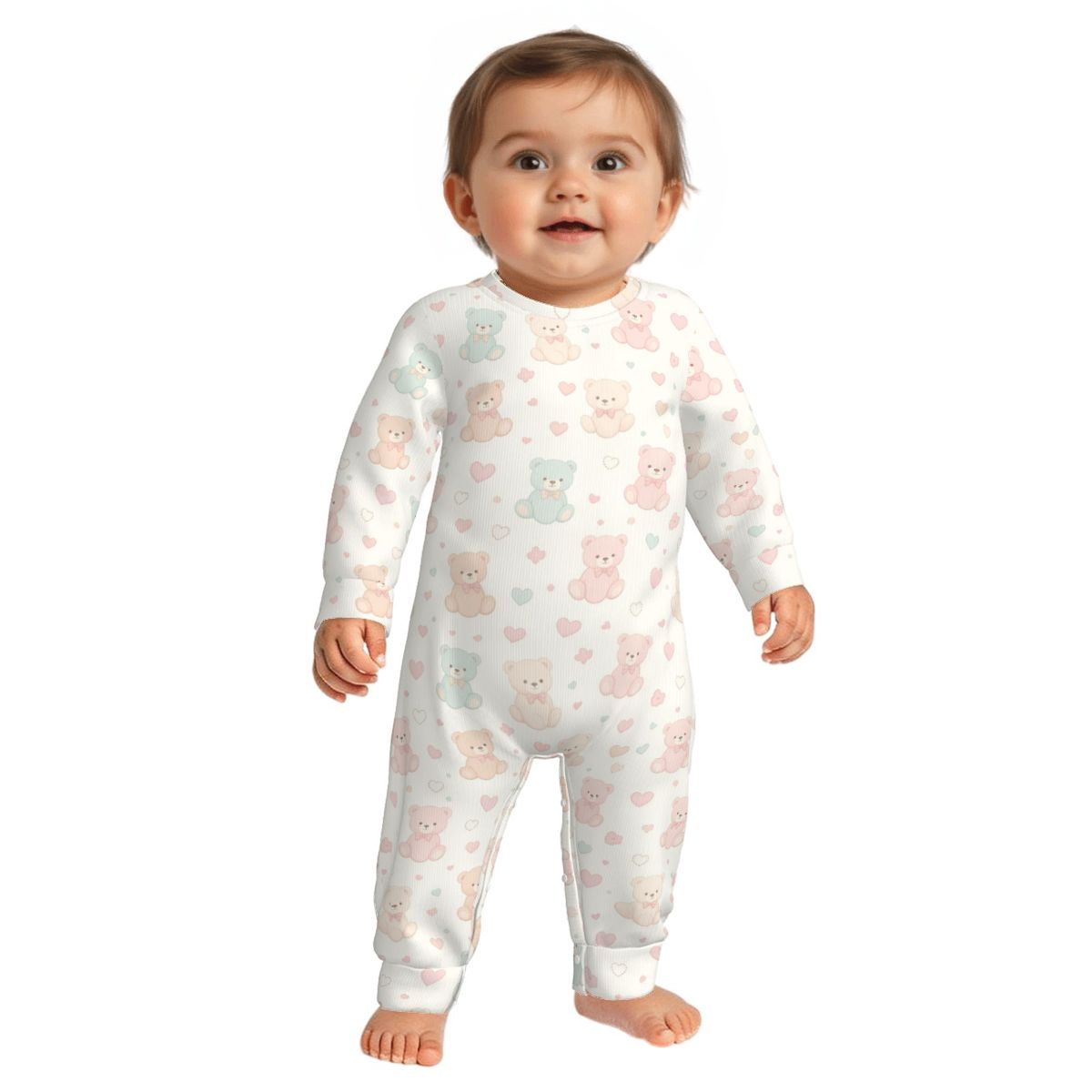 Newborn Baby Long Sleeve Onesies misiekokardki