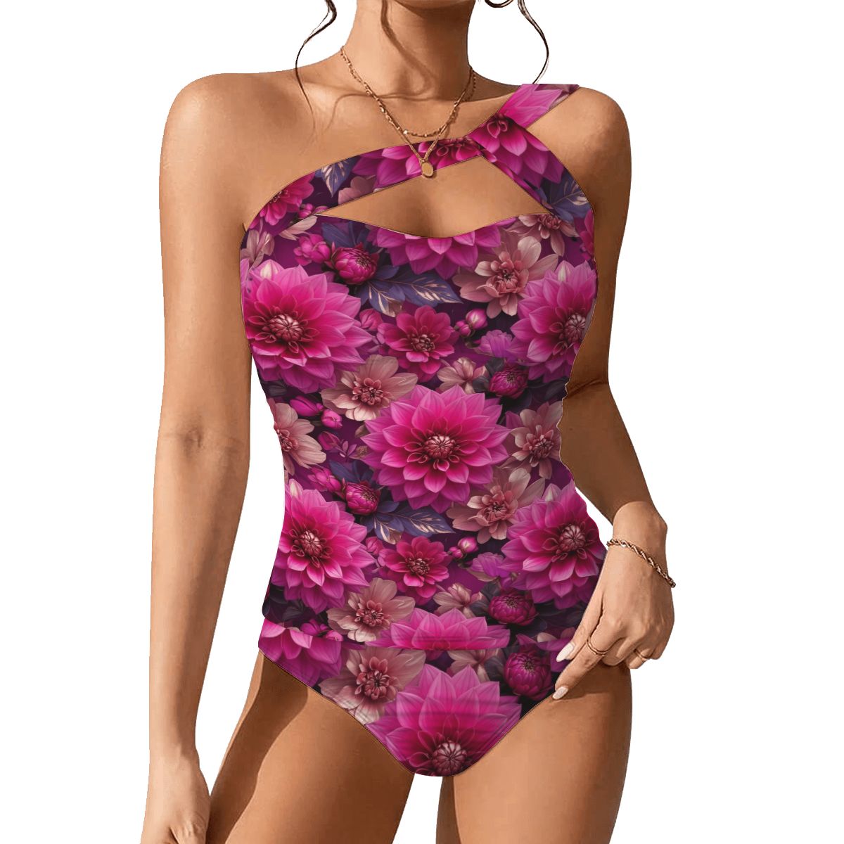 OneShoulder Two Piece Swimsuit Customized Services 07daliefuksjaaop