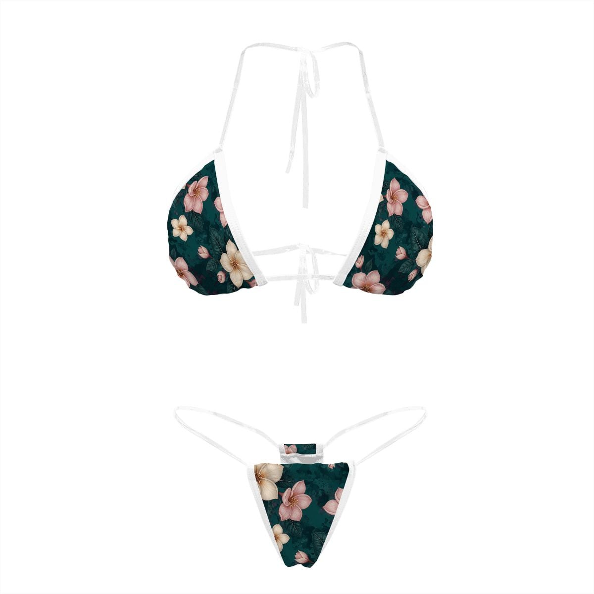 Bikini with Transparent Straps Customized Services 10plumeriatropikaop