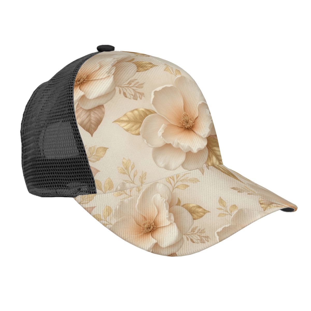 Mesh Baseball Cap (Full Pattern) 04magnoliechampagneaop