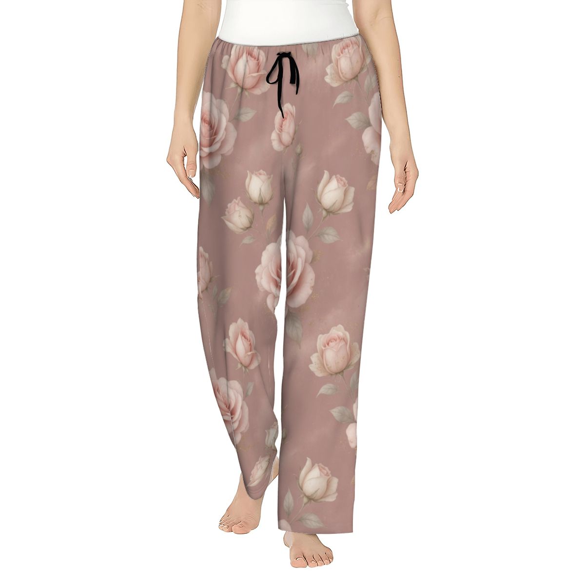 Women's Pajama Pants Customized Services 02rozeblushaop