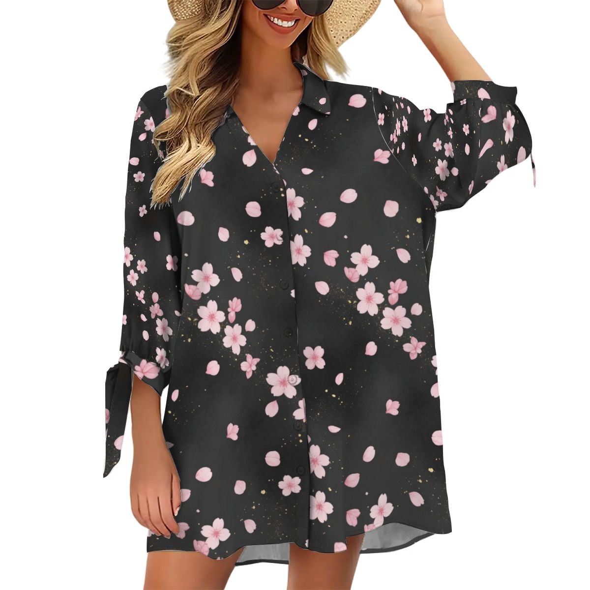Women's Cardigan Shirt ThreeQuarter Sleeve 06sakuradustaop