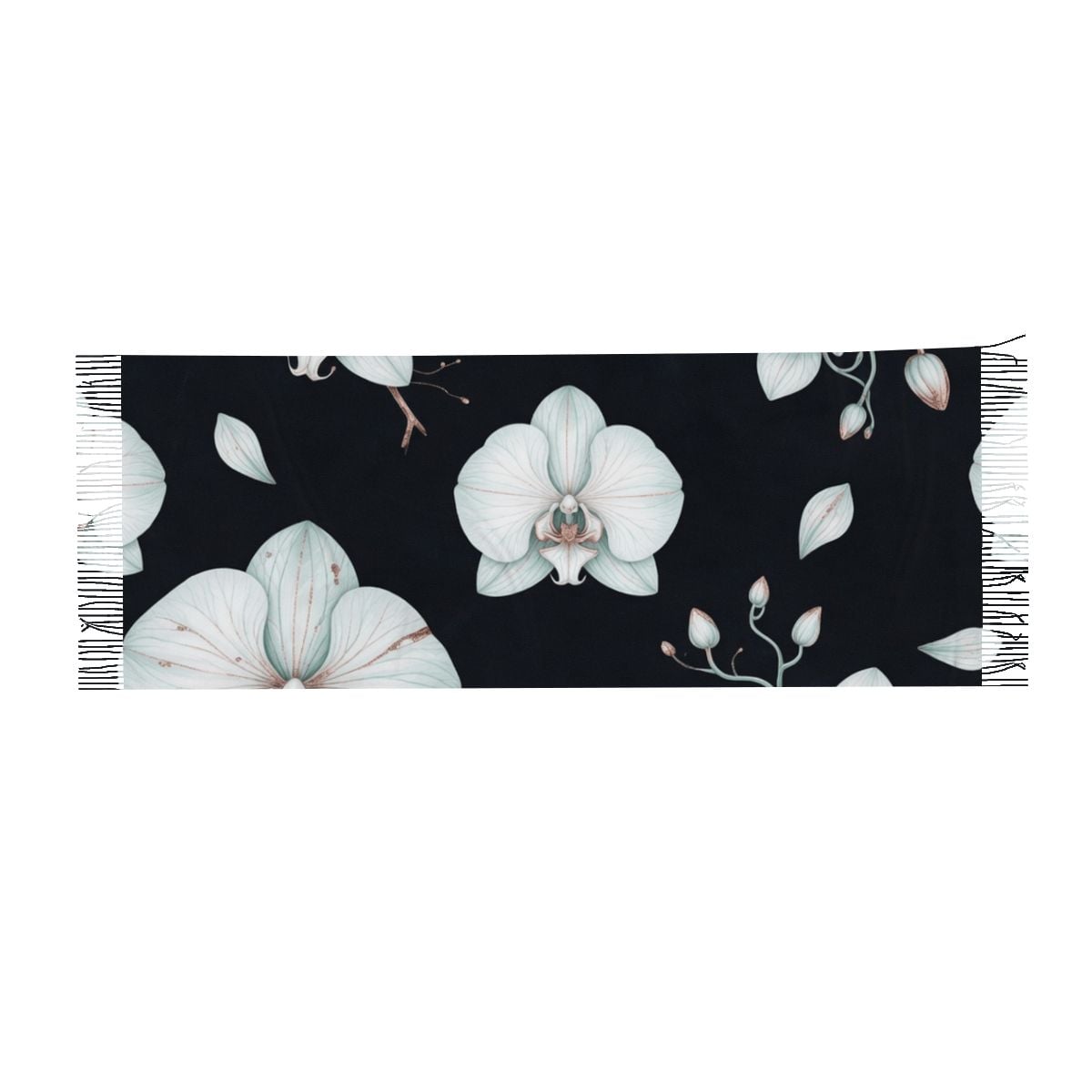 Warm Fringed Scarf for Women (Horizontal) 03orchideenocaop