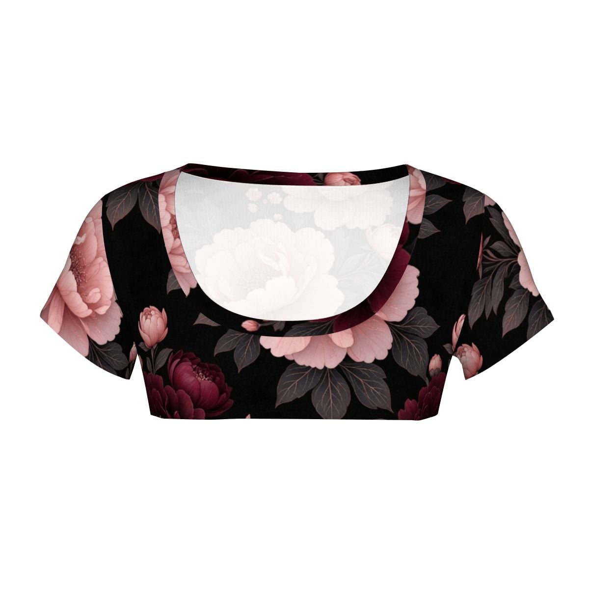 Women's Sexy Short Sleeve TShirt 01peoniegardenaop