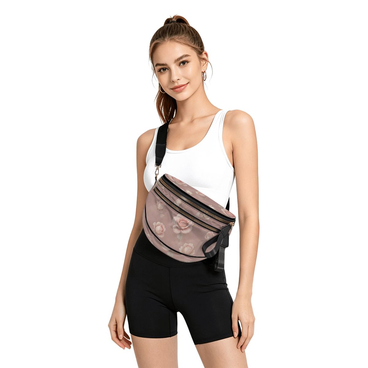 Crossbody Bag  MultiPocket Sling Bag 02rozeblushaop