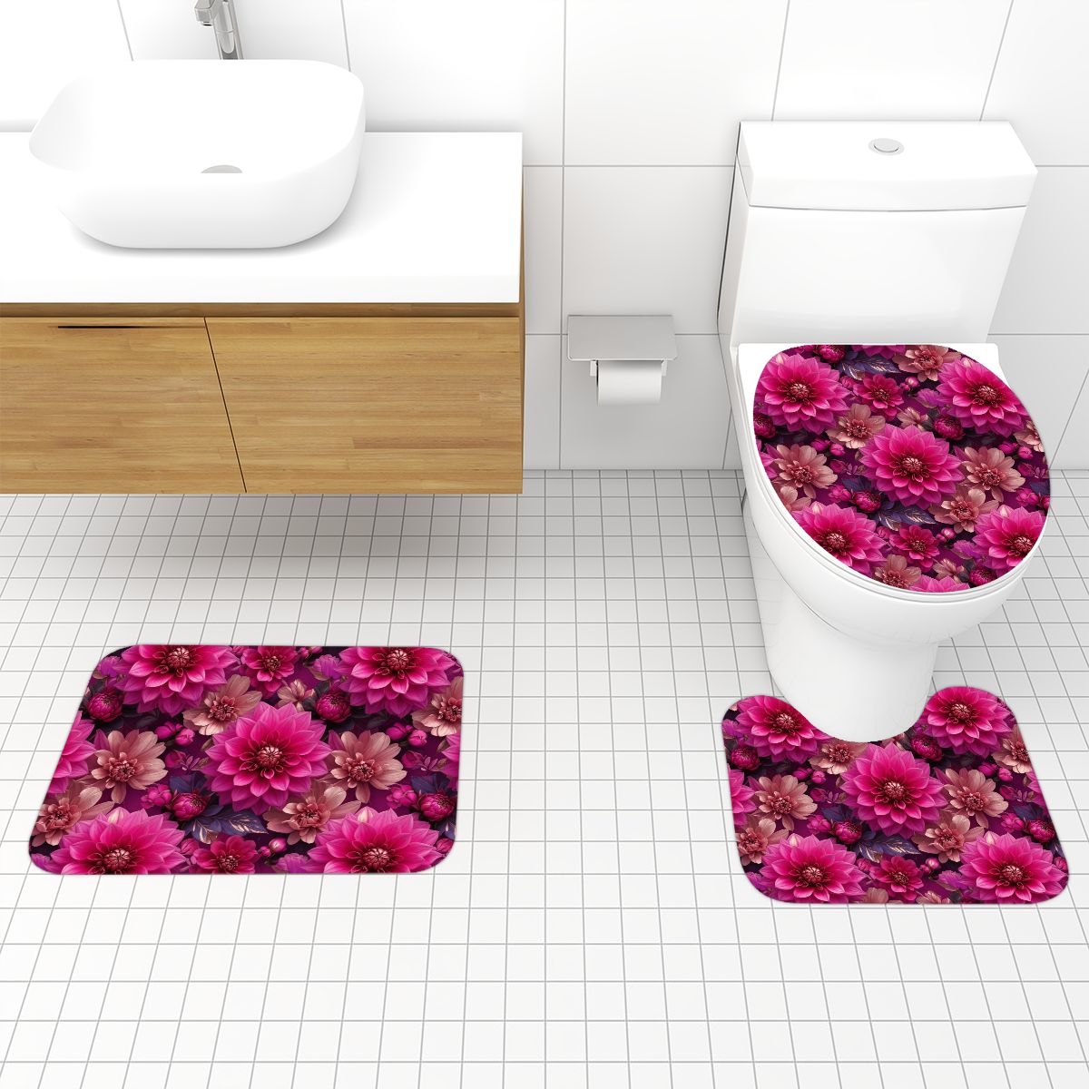 Bathroom Rugs Set 3 pcs 07daliefuksjaaop