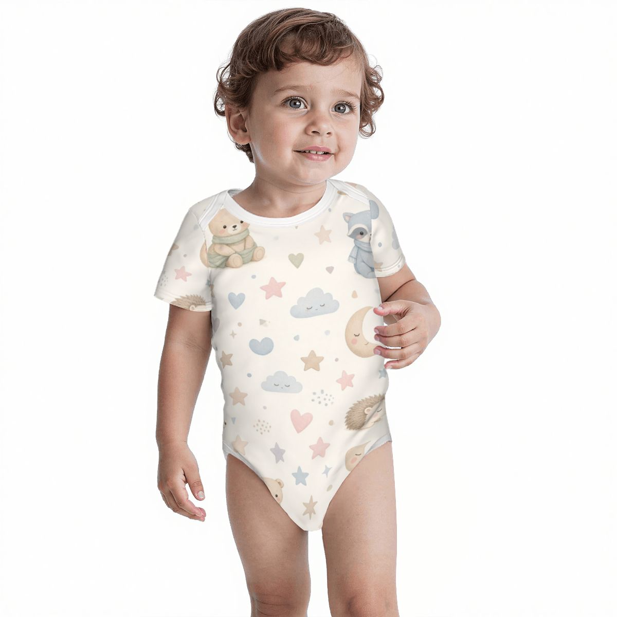 Baby Cotton Short Sleeve Onesies lesnemaluchyaop