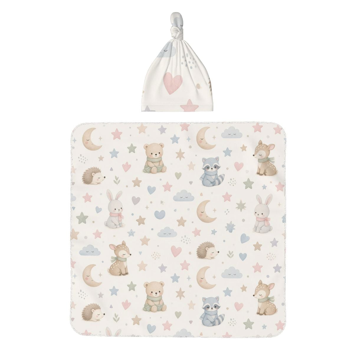 Baby Swaddle Blanket  Beanie Hat Set lesnemaluchyaop