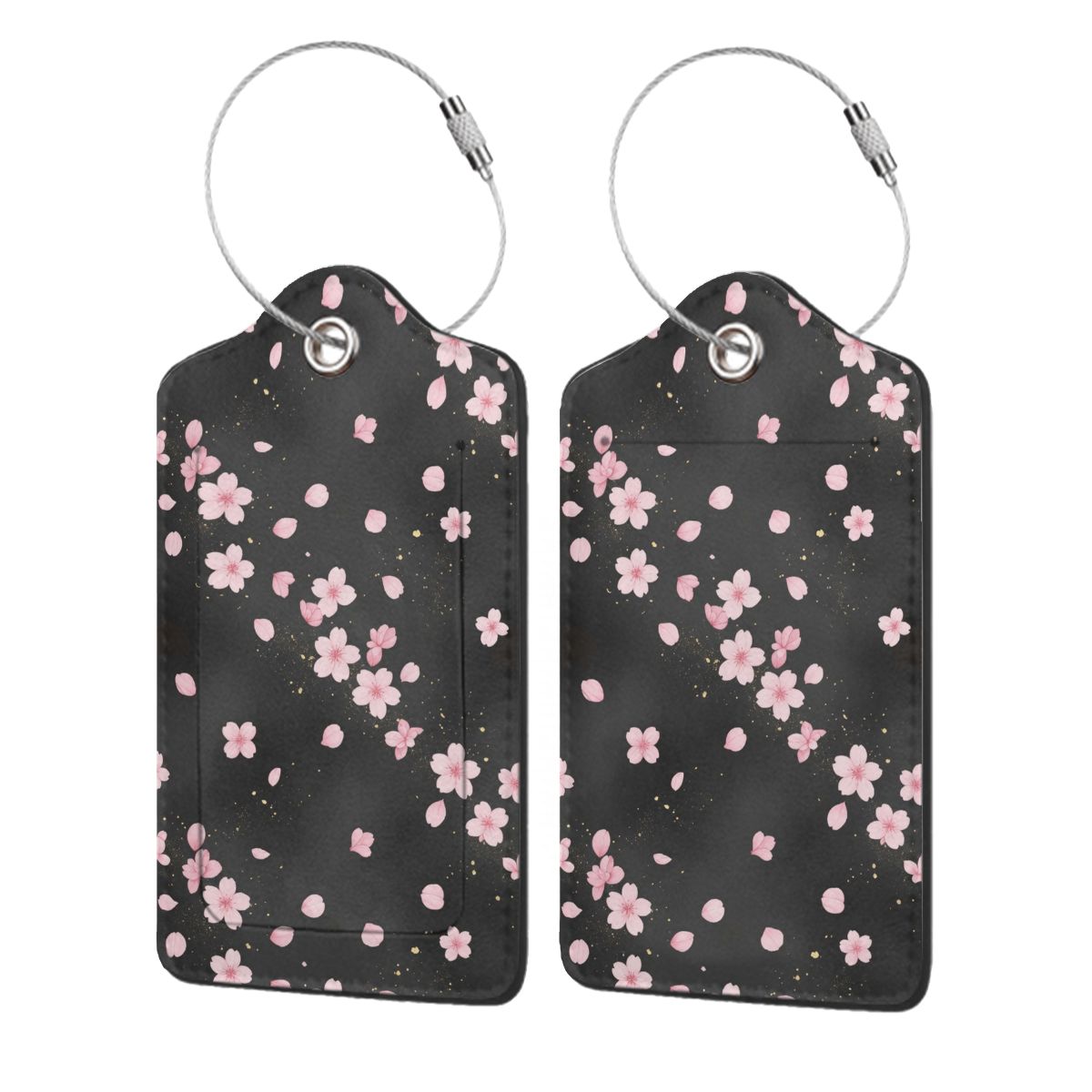 Leather Luggage Tags for Suitcases with Metal Ring