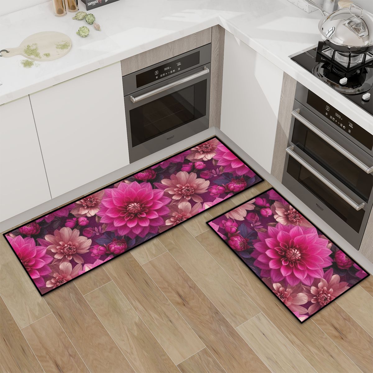 Kitchen Area Rug Set for Floor NonSlip Washable 07daliefuksjaaop