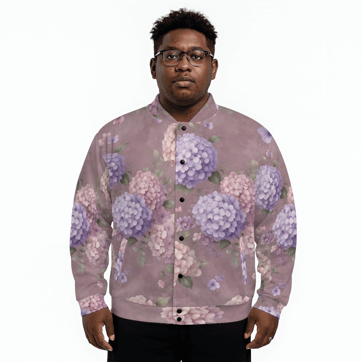 Buttonup Baseball Jacket 08hortensjelawendaaop