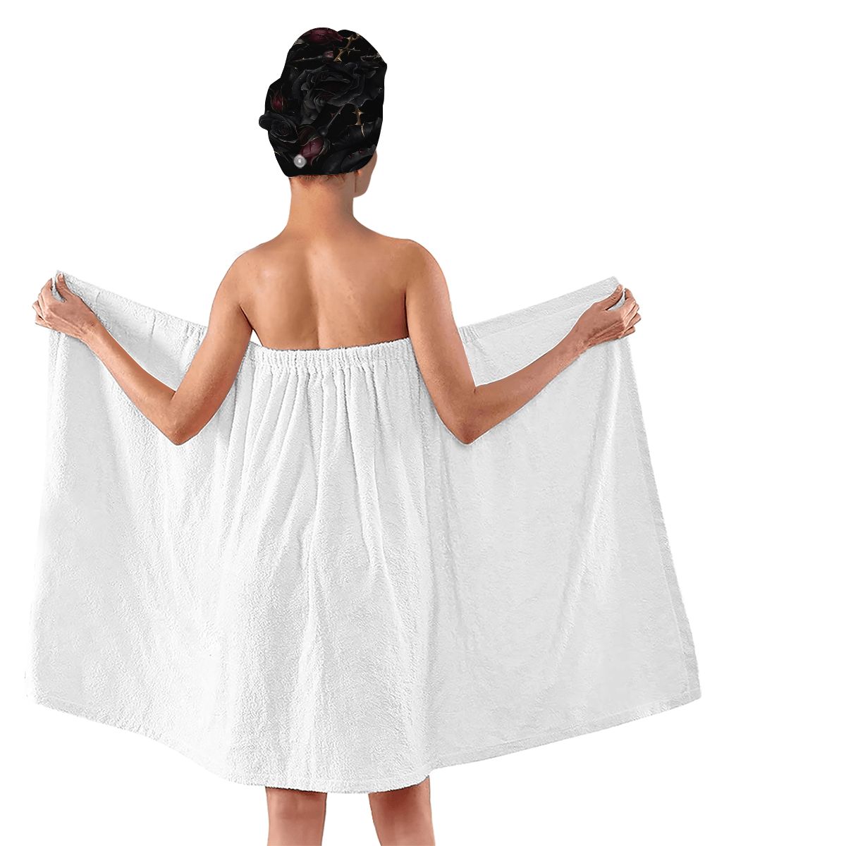 Microfiber Hair Towel Wrap 09noirroseaopbezfald