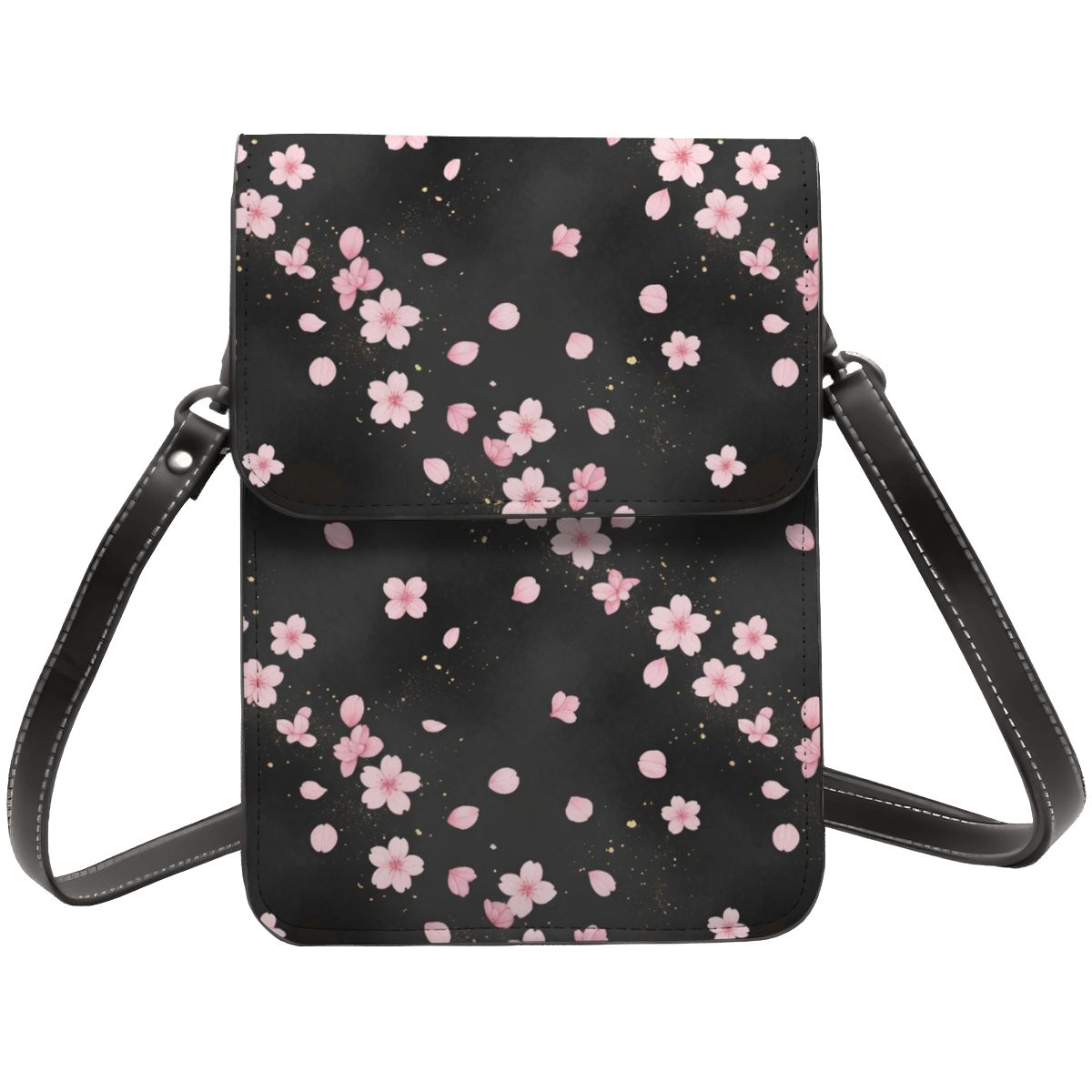 Leather Cell Phone Purse With Shoulder Strap 06sakuradustaop
