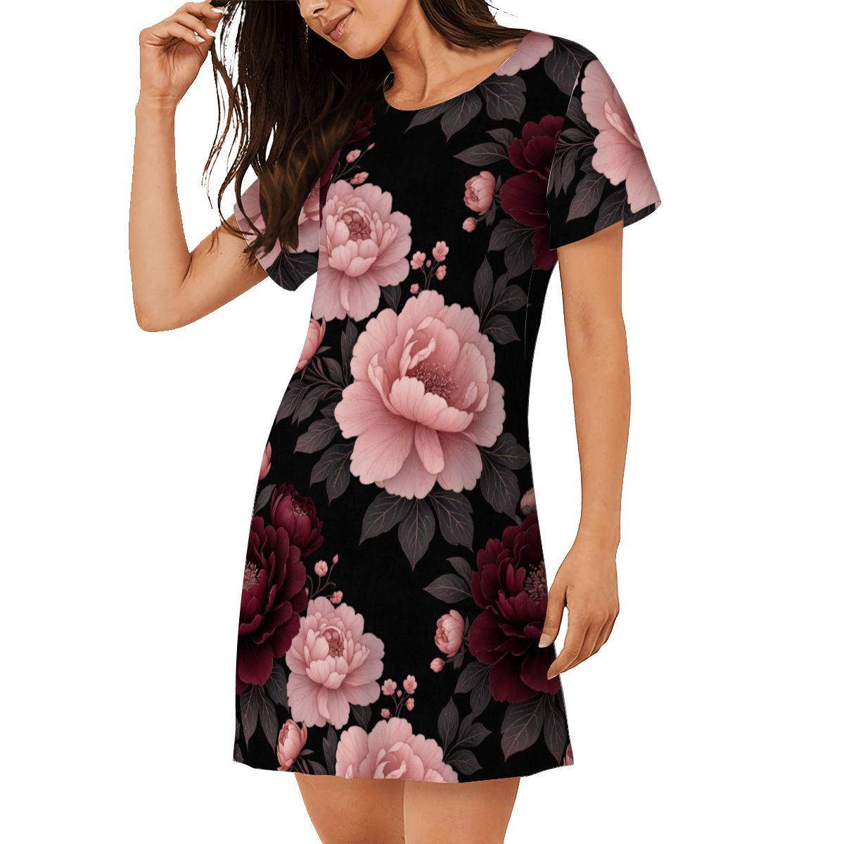 Women's Loose ShortSleeve Nightgown