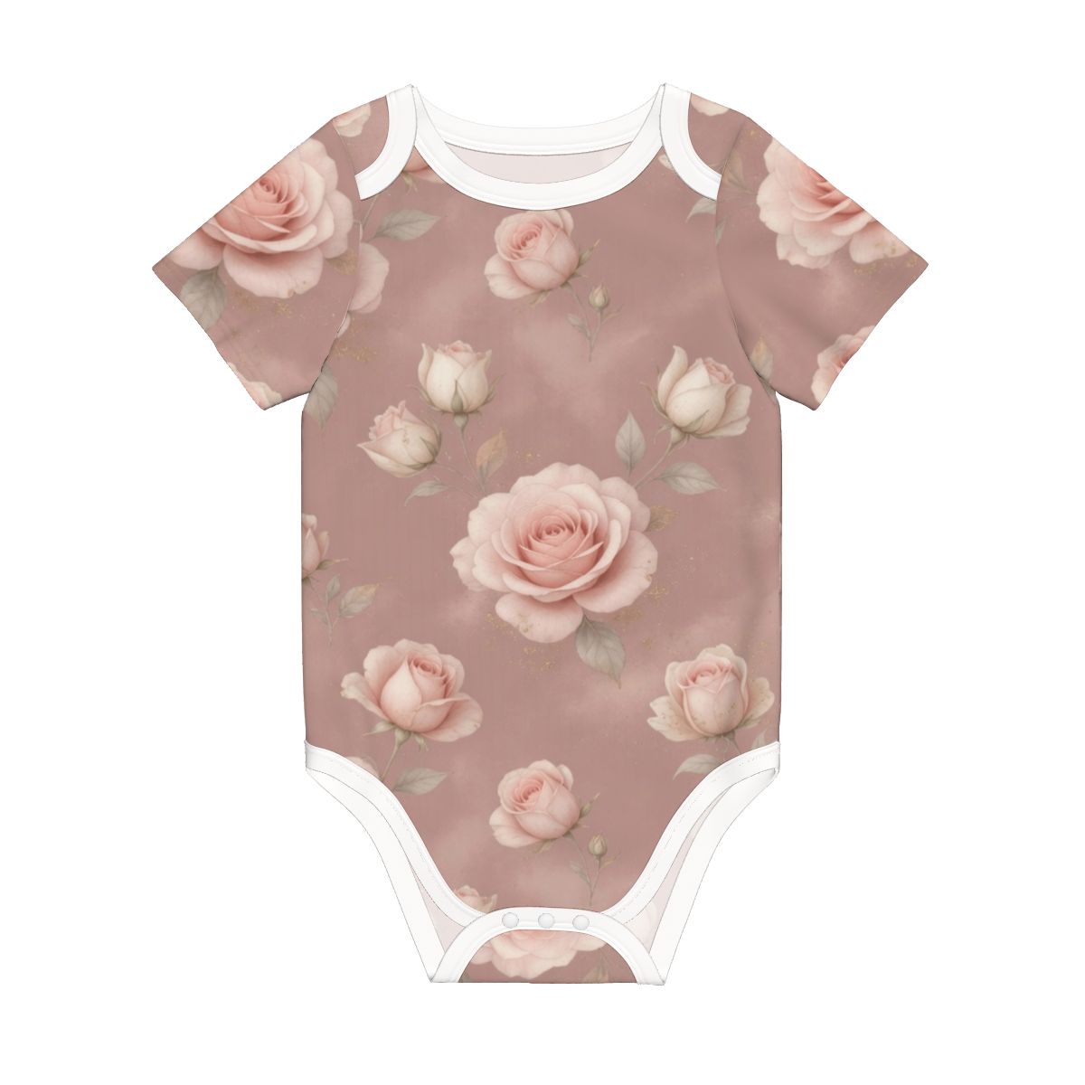 Short Sleeve Onesie Customized Services 02rozeblushaop