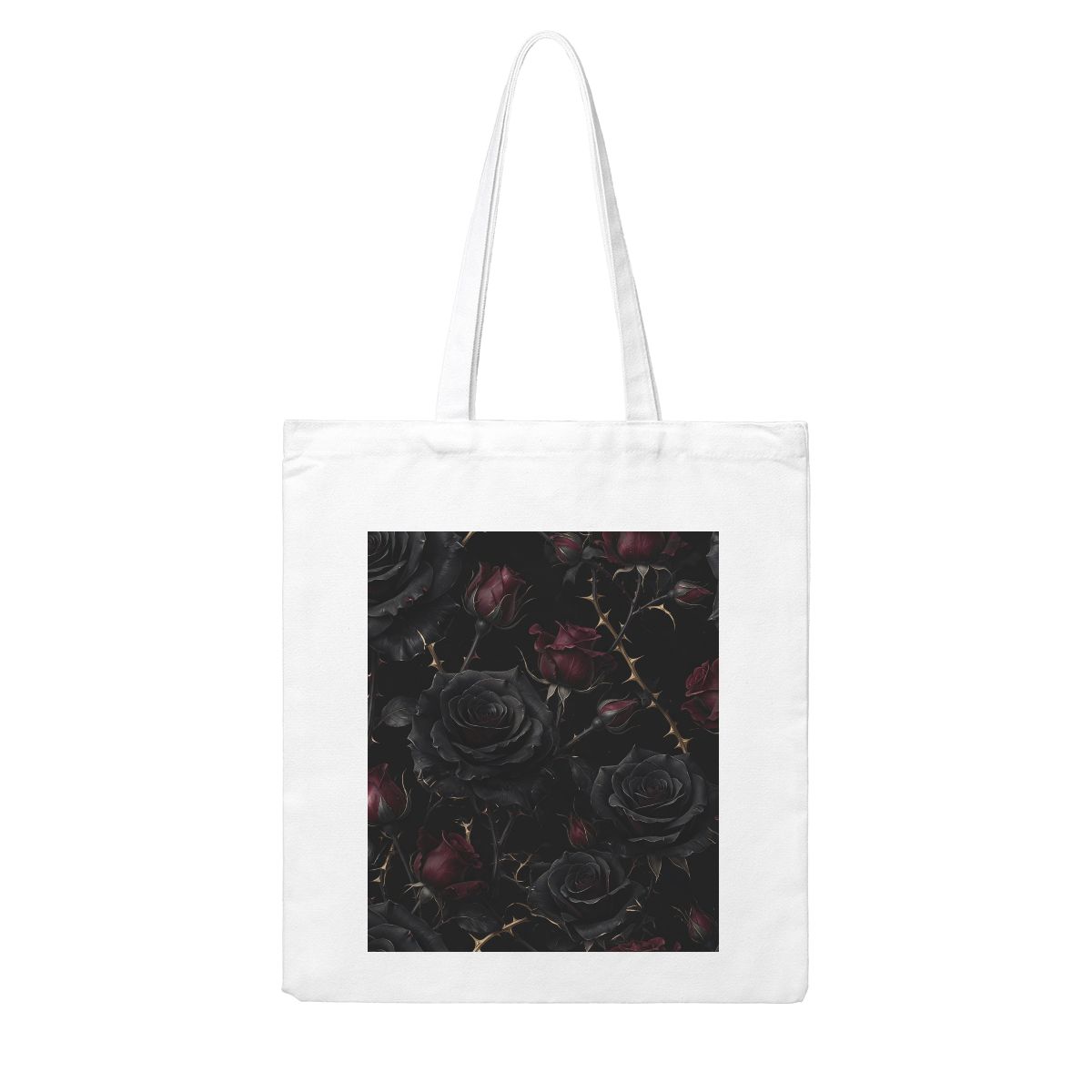 Noir Rose — Canvas tote
