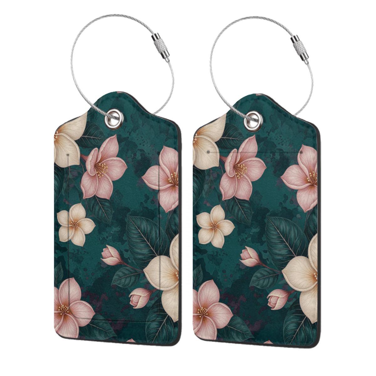 Leather Luggage Tags for Suitcases with Metal Ring