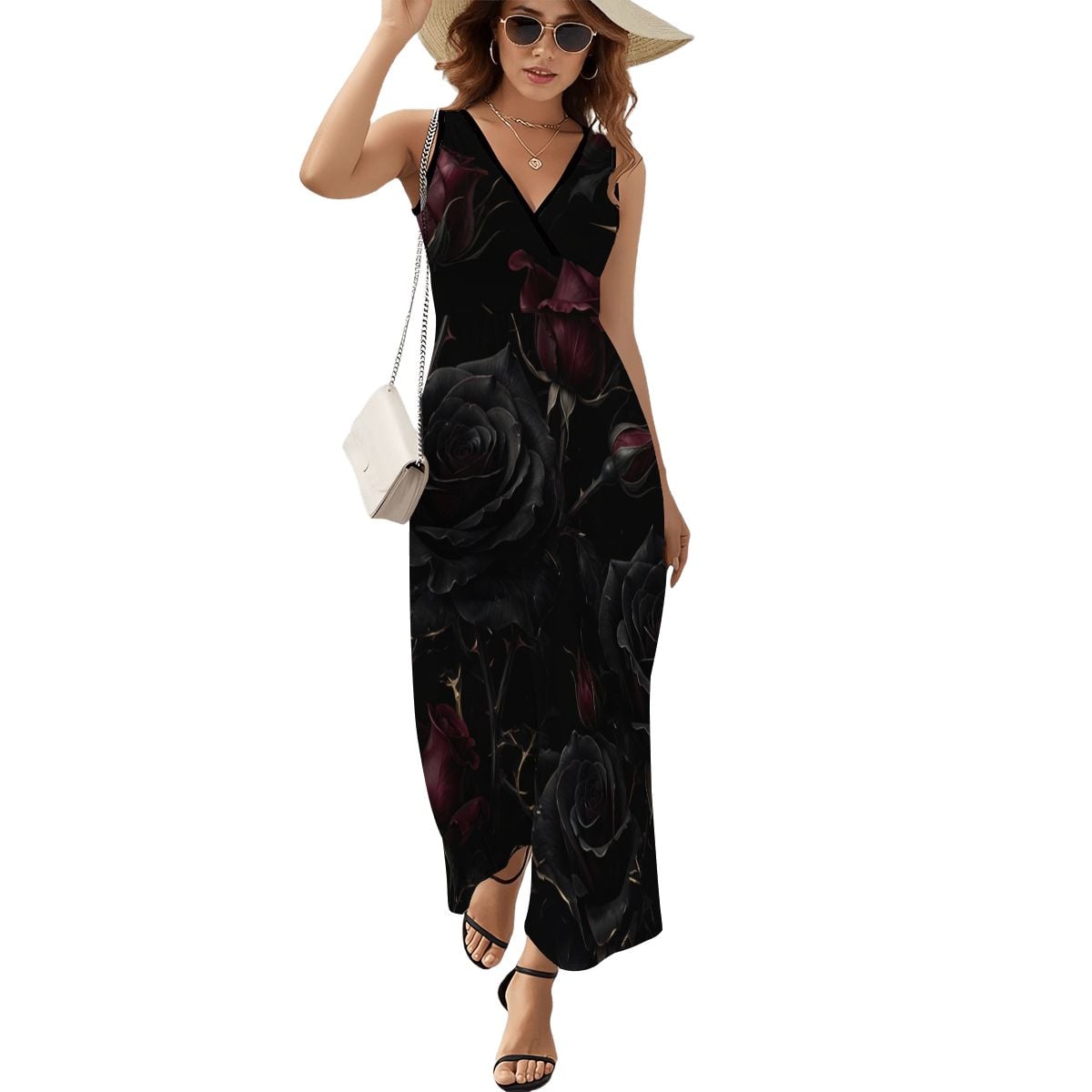 Noir Rose — Sukienka maxi